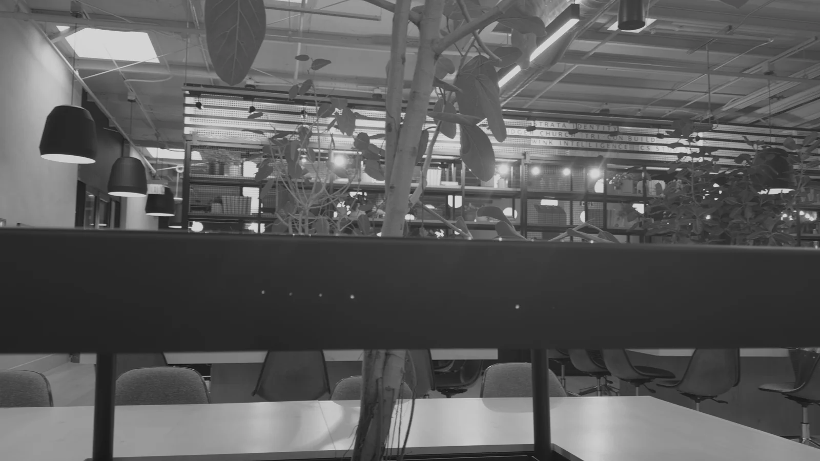 Charcoal on an office recorded in Apple Log